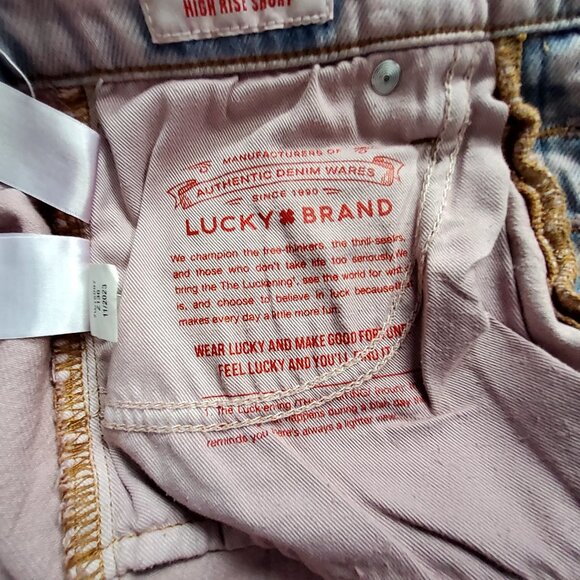 Lucky Brand Pink Cutoff Denim Shorts W/ Responsible Fabric  SZ 24 Button Closure - Picture 11 of 13